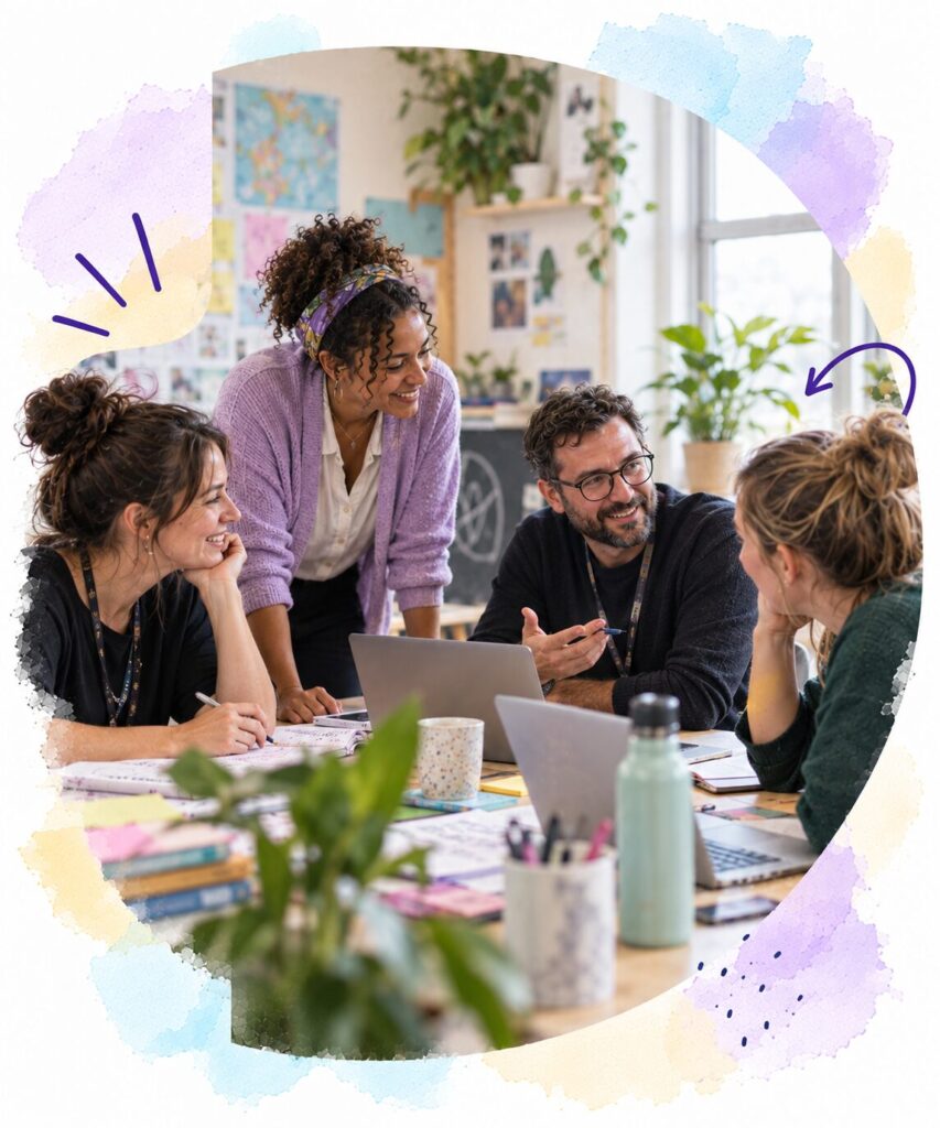 Illustration representing Waypaths being built from lived and professional experience across education.